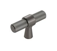 Keypak 10 Pack Knurled T Pull Cabinet Handles Set, Satin Nickel - Sleek Modern Look Knobs For Kitchen Drawers & Cabinets