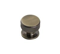 Keypak 10 Pack Large Antique Brass Knurled Cabinet Knobs - Modern Drawer Pull Handles For Kitchen Cabinets & Cupboards