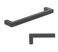 Keypak 10 Pack Metal Square T-Bar Handles 128mm Hole Centre Matte Black - Aluminium Drawer Pull Handles For Diy