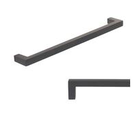 keypak 10 Pack Metal Square T-Bar Handles, 192mm Hole Centre, Matte Black - Aluminium Cabinet & Drawer Pull Handles for Kitchen Cabinets, Cupboards, Furniture & DIY Renovations