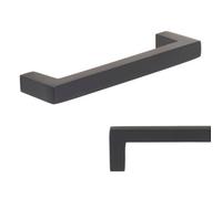 Keypak 10 Pack Metal Square T-Bar Handles 96mm Hole Centre Matte Black - Aluminium Drawer Pull Handles For Diy