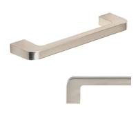 keypak 10 Pack Modern Kitchen Cupboard Handles, 128mm Hole Centres - Satin Nickel, Aluminium Cabinet Pull Handles for Wardrobe Doors, Chest of Drawers, Cabinets, Furniture & DIY Renovation
