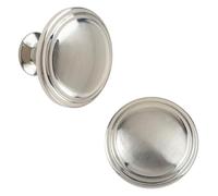 keypak 10 Pack Multi Ring Door Knobs 30mm Satin Nickel - Contemporary Aluminium Cabinet & Drawer Knob Handles for Kitchen Cabinets, Wardrobes, Cupboards, Furniture & DIY Renovations