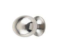 Keypak 10 Pack Oval Metal Door Knobs 30mm Satin Nickel - Contemporary Metal Door Knobs For Diy Renovations