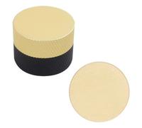 Keypak 10 Pack Round Knurled Door Knobs 32mm Brushed Brass & Black - Cabinet Drawer Wardrobe Furniture Handle Knob Pull