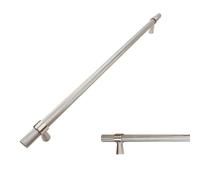 keypak 10 Pack Satin Nickel Knurled Kitchen Cupboard Handles, 320mm