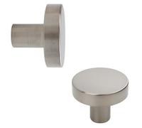 Keypak 10 Pack Smooth Round Cabinet Knob Satin Nickel - Drawer & Cupboard Pull Handles For Kitchen Cabinets & Cupboards