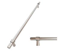 keypak 10 Pack Smooth T-Bar Cabinet Handles, 320mm Hole Centres, Satin Nickel - Modern Drawer Pulls for Kitchen Cupboards, Wardrobe Doors, Dresser