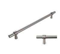 Keypak 10 Pack Smooth T Bar Pull Handle 224mm Hole Centre Satin Nickel - Kitchen Cabinet & Drawer Modern Fittings