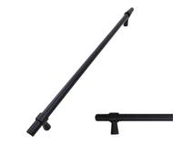 Keypak 10 Pack Smooth T Bar Pull Handle 320mm Hole Centre Black - For Kitchen Cabinets And Drawers Modern Style