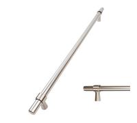 Keypak 10 Pack Smooth T Bar Pull Handle 320mm Hole Centre Satin Nickel - For Kitchen Cabinets And Drawers Modern Style