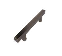 Keypak 10 Pack Square T-Bar Cabinet Handles 96mm Hole Centre - Antique Brass - Modern Drawer & Cupboard Pulls