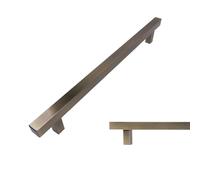keypak 10 Pk Square T-Bar Cabinet Handles 224mm Fixing Length Antique Brass