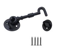 Keypak 100mm Decorative Cabin Hook Security Latch in Antique Black Finish