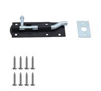 Keypak 100mm Necked Tower Bolt Black Securing Gates And Shed Doors Specialised Offset Hardware