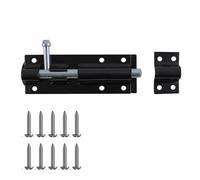 Keypak 100mm Straight Tower Bolt Security Sliding Lock, Door Gate Hardware