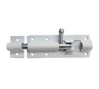 Keypak 100mm Tower Bolt White Modern Security Lock for Interior Doors with Installation Hardware