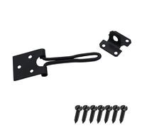 Keypak 100mm Wire Hasp and Staple Security Lock Set, Black | Weather Resistant Metal, for outdoor use on Gates and Doors