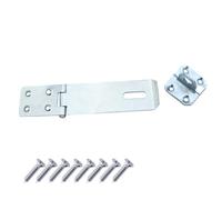 Keypak 115mm 4.5 Inch Heavy Duty Zinc Safety Hasp & Staple - Gate Clasp, Shed Hinge, Cabinet Door Latch Security with Screws