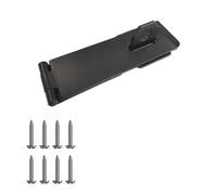 Keypak 115mm Security Hasp and Staple Lock Set, Door or Gate Hardware | 4.5 inch Garden Safety, Black Safety clasp, Hinged hasp with screws
