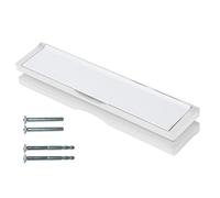 Keypak 12" (30.6cm) Sleeved Door Letter Box - Anti-Snap Flap & Draught Excluder for 40-80mm uPVC, Composite & Timber Doors (White)