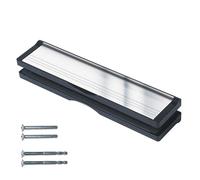 Keypak 12" (30.6cm) Sleeved Letter Box - Anti-Snap Flap & Draught Excluder for 20-40mm uPVC, Composite & Timber Doors (Black/Satin Anodised Aluminium)