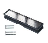Keypak 12 inch (30.6cm) Door Letterbox - Fits 20-40mm Doors, Anti-Snap Flap, Internal Draught Excluder, Adjustable Letter Box for UPVC Composite Wood Doors (Black/Polished Silver)