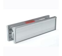 Keypak 12" (30.6cm) Sleeved Letter Box - Fits 40-80mm uPVC, Composite & Timber Doors, 180° Opening (Silver)