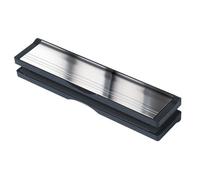 Keypak 12" 30Cm Letter Box, Fits 20-40mm Doors, Extendable Letterbox, Black/polished Silver
