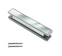Keypak 12" (32.6cm) Slimline Door Letterplate - Fits 40-80mm UPVC, Composite & Timber Doors, Silver Frame with Brushed Steel Flap, Adjustable Letter Box