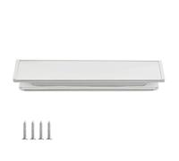 Keypak 12.83" (32.6cm) Slimline Door Letterplate - Fits 40-80mm UPVC, Composite & Timber Doors, White Frame & Flap, Adjustable Letter Box