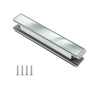 Keypak 12.83" Silver Slimline Door Adjustable Letterplate Fits 40-80mm | 32.6cm Letterbox for UPVC, Composite & Timber Doors, Silver Frame and Brushed Steel Flap,
