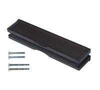 Keypak 12 inch (30.6cm) Door Letterbox - Fits 40-80mm Doors, Anti-Snap Flap, Internal Draught Excluder Brush, Adjustable Letter Box for UPVC Composite Wood Doors (Black/Black)