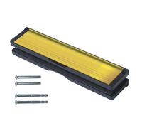 Keypak 12 Inch (30.6Cm) Door Letterbox - Fits 40-80mm Doors, Telescopic Sleeved Letter Box, Black/polished Gold