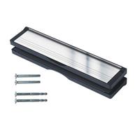 Keypak 12 Inch (30.6Cm) Door Letterbox - Fits 40-80mm Doors, Telescopic Sleeved Letter Box, Black/satin Anodised Aluminium