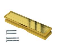 Keypak 12 Inch (30.6Cm) Door Letterbox - Fits 40-80mm Doors, Telescopic Sleeved Letter Box, Gold/polished Gold
