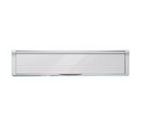 Keypak 12 Inch (30.6Cm) Door Letterbox - Fits 40-80mm Doors, Telescopic Sleeved Letter Box, White