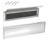 Keypak 12 Inch Front Door Letterbox, Internal/external Letterplate Cover With Draught Excluder - Silver