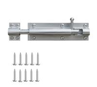 Keypak 150mm Straight Tower Bolt Security Sliding Lock, Door Gate Hardware