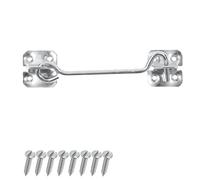 Keypak 150mm Wire Cabin Hook, Zinc Gate & Window Security Latch & Lock | Traditional Style Door & Garden Hardware, Hook and Eye with fixings included