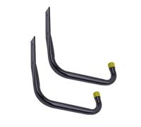 Keypak 17Cm Universal Heavy-Duty Steel J Hook, Black, Rust-Resistant Wall-Mounted, 50Kg Load Capacity (2 Pack)