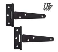 Keypak 2 Pack 100mm (4") T-Hinges Black Japanned,