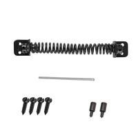 Keypak 200mm Adjustable Gate Spring Closer, Self Closing Black Gate Spring | 8" Variable Tension, Metal Return Spring for Wooden Gates, Supplied with Fixings