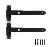 Keypak 300mm Black Heavy Duty Straight Hook & Band Gate Hinge