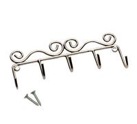 Keypak 5-Hook Wall-Mounted Key Holder Practical Storage For House Keys, Car Keys & Dog Leads In Entryways & Hallways