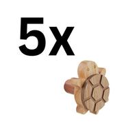 Keypak 5 Pack Animal Wooden Coat Hooks - Turtle - Wall Hooks For Kids' Room & Nursery Decor, Easy Diy Installation
