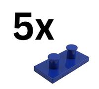 Keypak 5 Pack Kids Blocks Vibrant Wall Hooks - Blue - For Toy Storage & Playroom Organisation, Diy Easy Installation