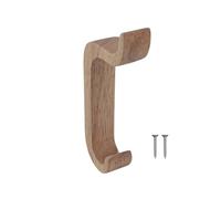 keypak 5 Pack Scandi Wooden J Hook Wall Mounted Coat Hook Minimalist Scandinavian Wall Hook for Hallway Bedroom Bathroom