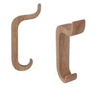 Keypak 5 Pack Scandi Wooden J Hook Wall Mounted Coat Hook Minimalist Scandinavian Wall Hook For Storage