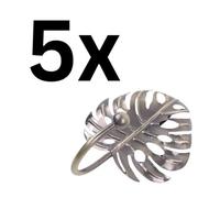 Keypak 5 Pack Small Leaf Brushed Brass Hook - Modern Wall Hook For Coats, Robes & Towels